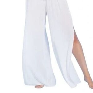 KONA SOL SIZE XL WHITE GAUZE PANTS SLITS beach cover?